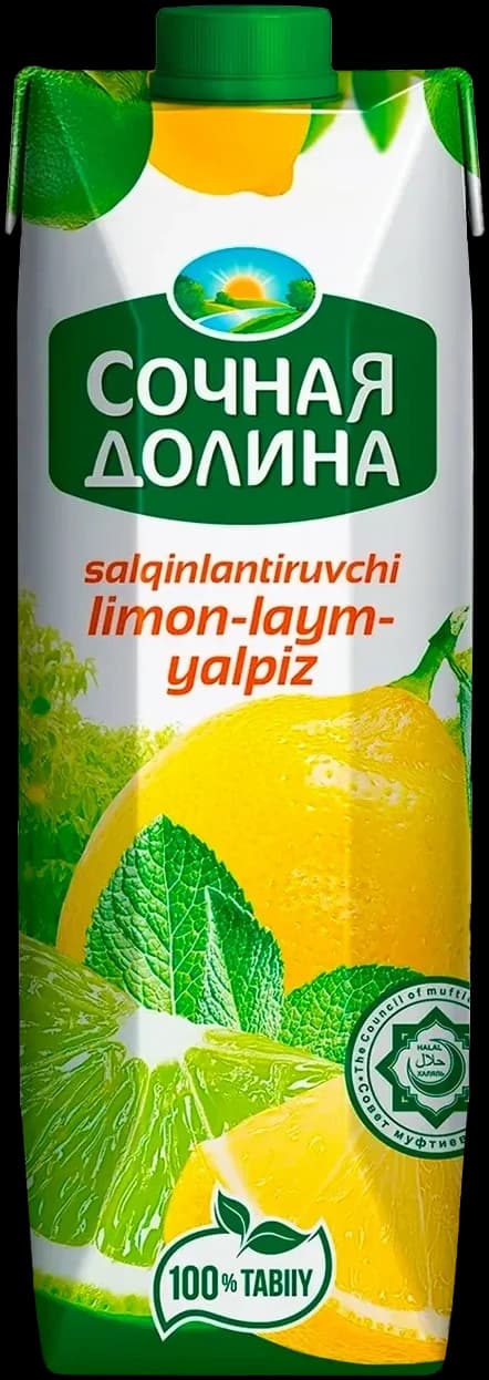 СОК ЛИМОН И МЯТА "СОЧНАЯ ДОЛИНА"